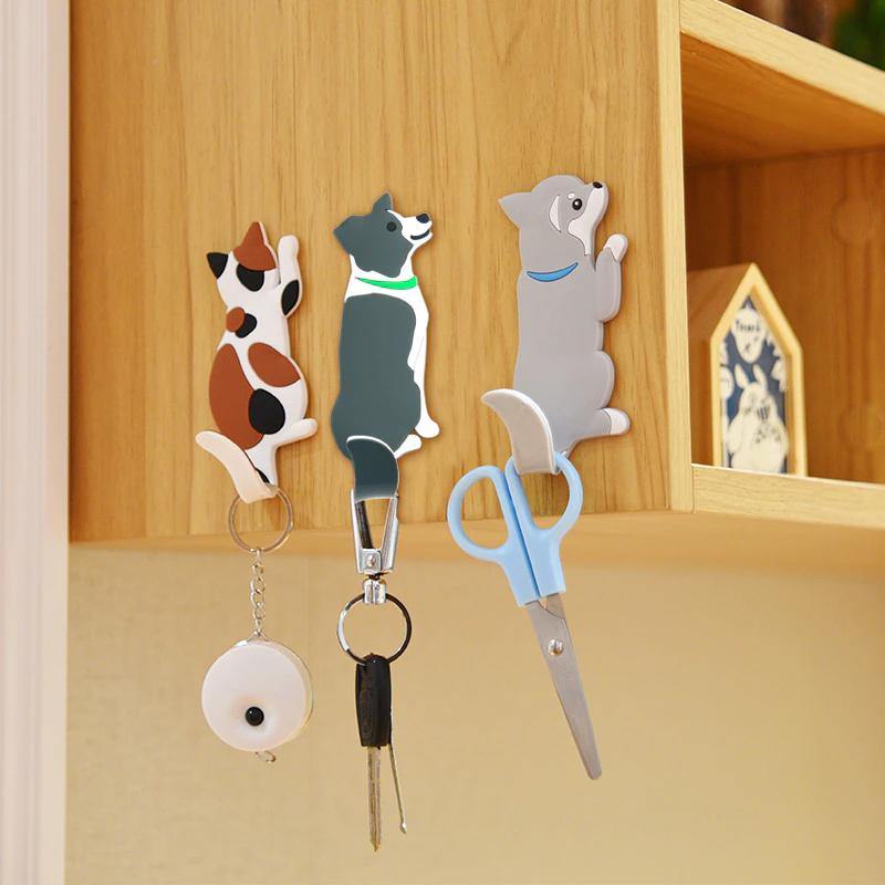 Flexible Adhesive Animal Fridge and Wall Hooks