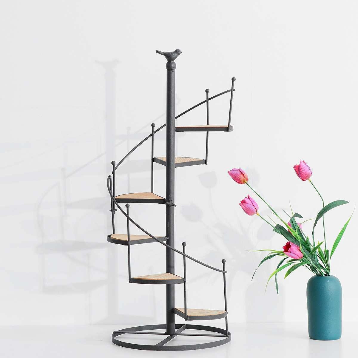 Spiral Staircase Iron Plant Stand