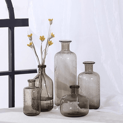 Tinted Bubble Glass Vase