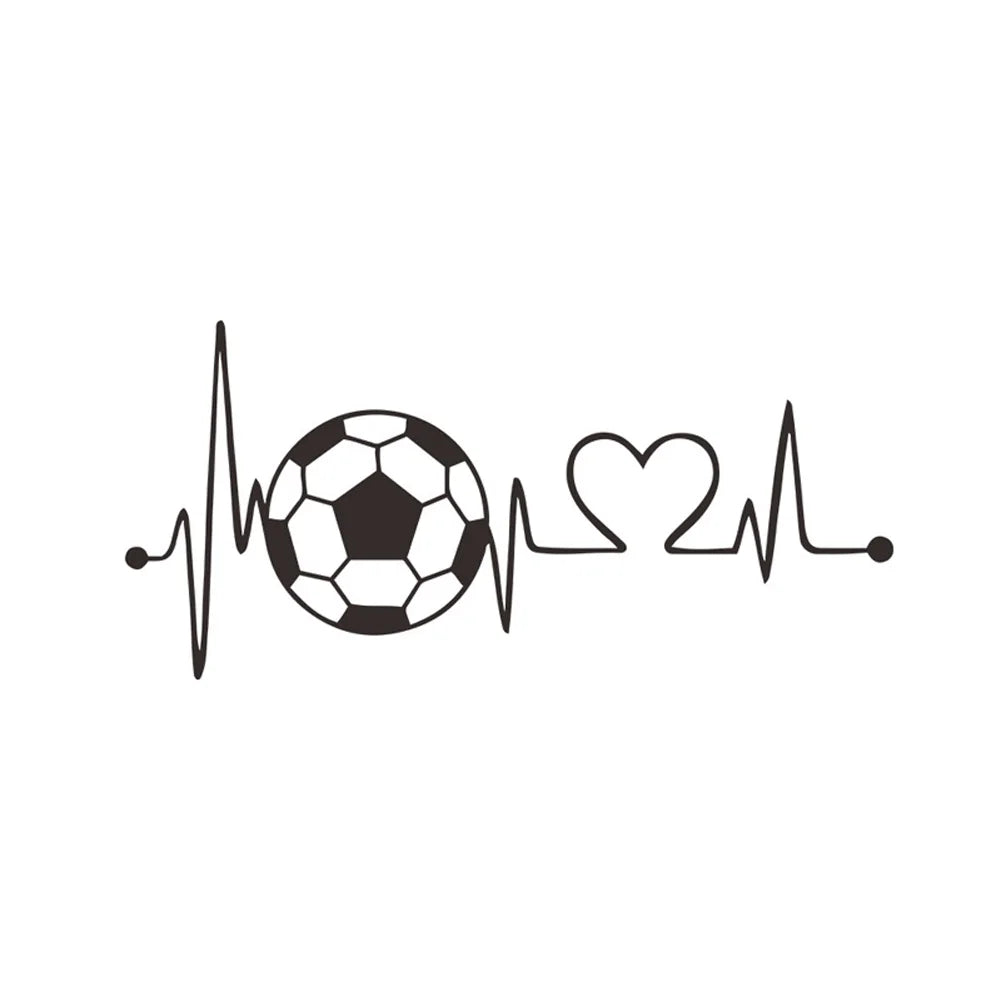 Football Heartbeat Wall Sticker