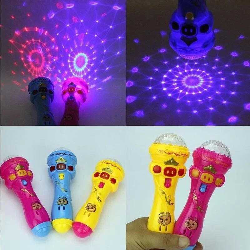 6In LED Projection Microphone Flash Microphone Light-emitting Children Toy Kid Gift Led Accessories Party Decor Glow Sticks