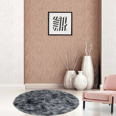 Rug Plush Round Rug Mat Kid Room Decoration Salon Thick Pile Rug For Living Room Soft Home Decoration