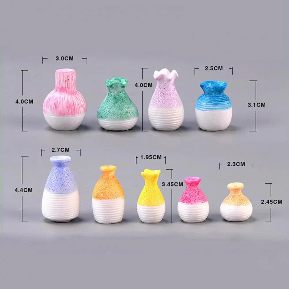 Miniature Vase Multi-use Handmade Resin Flower