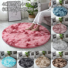 Rug Plush Round Rug Mat Kid Room Decoration Salon Thick Pile Rug For Living Room Soft Home Decoration