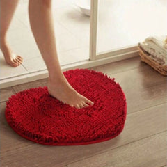 26*37cm Love Heart Shaped Doormat Non-Slip Soft Push Floor Mat Bathroom Floor Area Rug For Living Room Mats Faux Shaggy Carpets