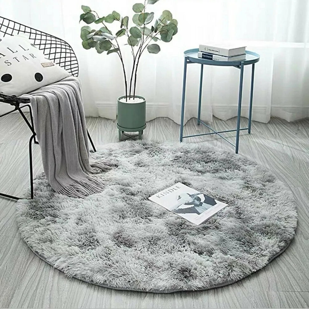 Rug Plush Round Rug Mat Kid Room Decoration Salon Thick Pile Rug For Living Room Soft Home Decoration