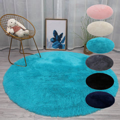 Wool Imitation Sheepskin Rugs Faux Non Slip Bedroom Shaggy Carpet Mats