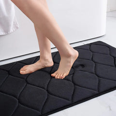 1pc Non Slip Bathroom Mat Household Soft Coral Fleece Absorbent U shaped Toilet Rug Washable Shower Room Floor Mats Home bedroom