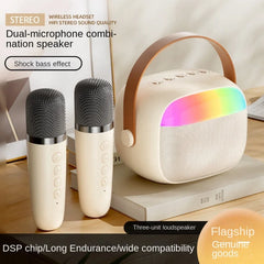 Q6 Karaoke Machine Portable Bluetooth 5.3 PA Speaker System with 1-2 Wireless Microphones Home Family Singing Children's Gifts