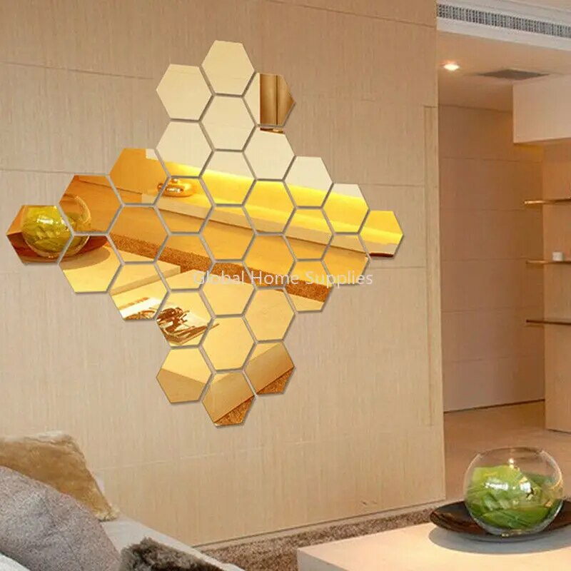 Hexagon Mirror Sticker