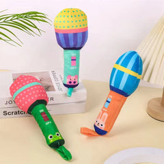 1PCS Pet Interactive Toy Microphone Shape Simulation Plush Toy Chew Squeaky Bite ResistantToy Dog Cat Training Toy Pet Products