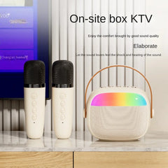 Q6 Karaoke Machine Portable Bluetooth 5.3 PA Speaker System with 1-2 Wireless Microphones Home Family Singing Children's Gifts