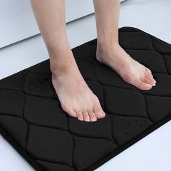 1pc Non Slip Bathroom Mat Household Soft Coral Fleece Absorbent U shaped Toilet Rug Washable Shower Room Floor Mats Home bedroom