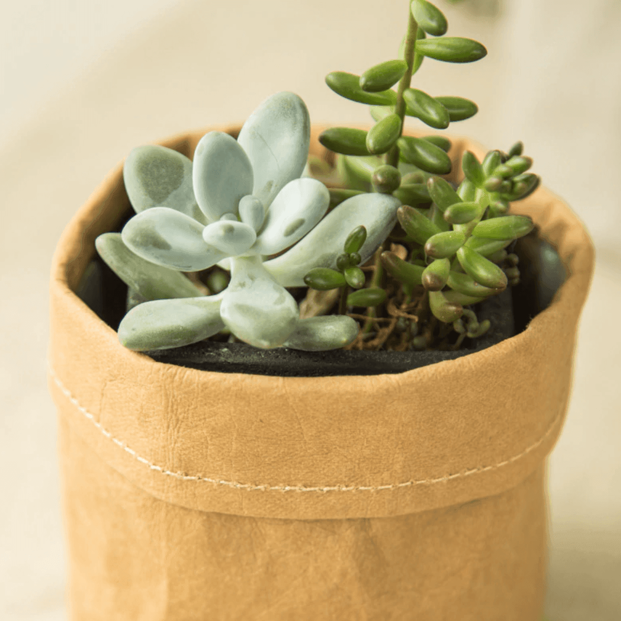 Rustic Cloth Planter Basket