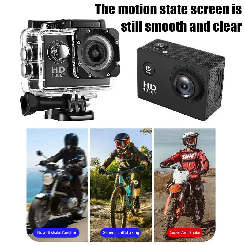 4K Action Camera Waterproof Video Recording Camera Sports Cameras Outdoor Cycling Record HD Digital Mini Cameras Photography