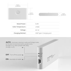 USB قابلة للشحن اللاسلكية الربط التعريفي الذكية محس حركة LED ضوء الليل للمنزل غرفة نوم درج الممر مصباح الطوارئ