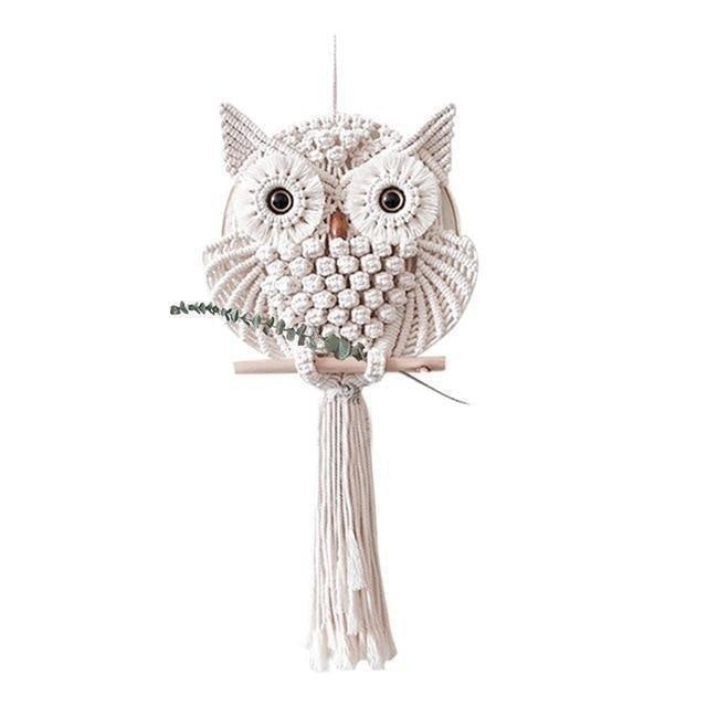 Handmade Owl Macrame Wall Hanging Tapestry