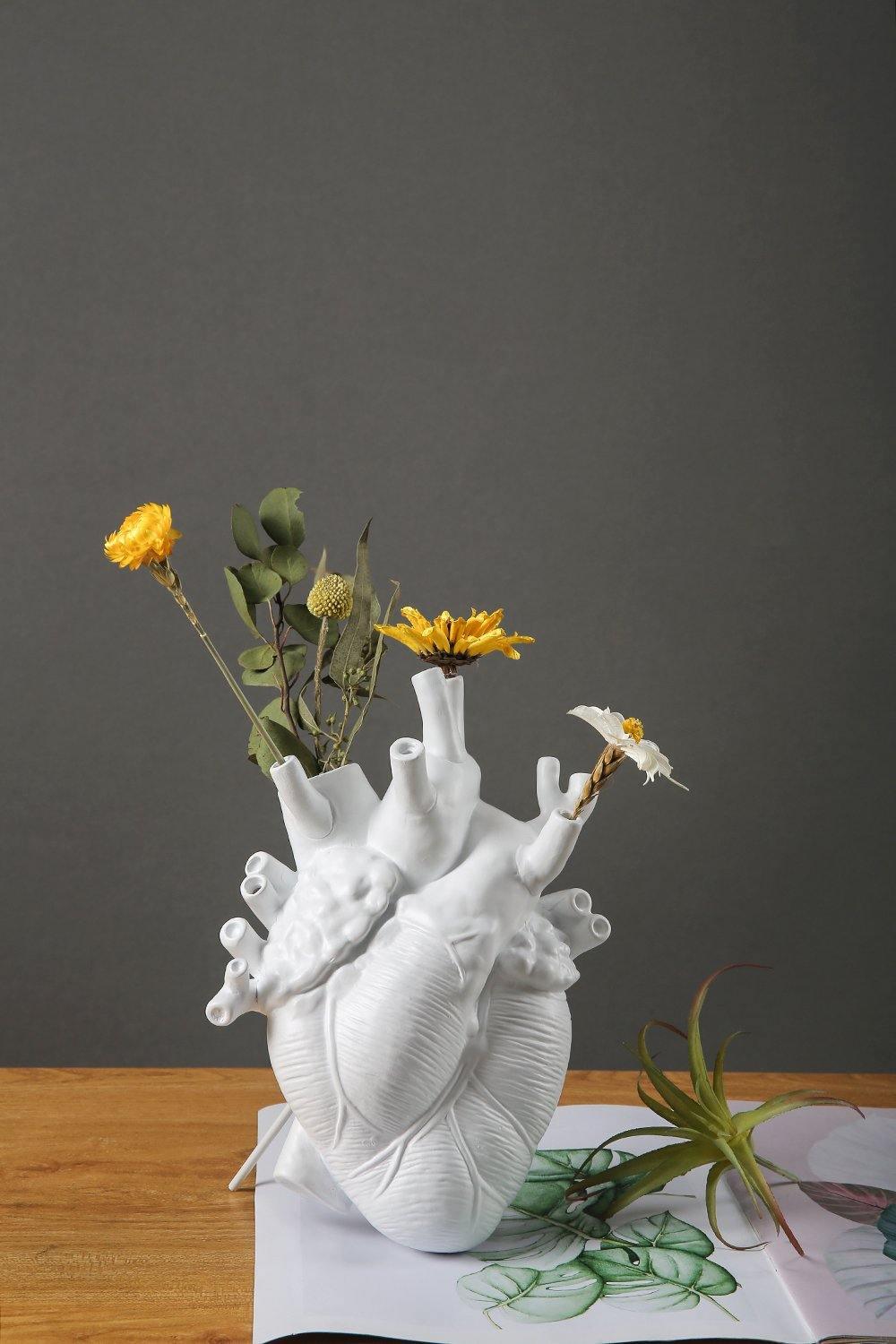 Anatomical Heart Ceramic Vase