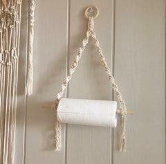 Macrame Paper Towel Holder