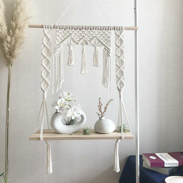 Bohemian Macrame Floating Shelf A | Sage & Sill