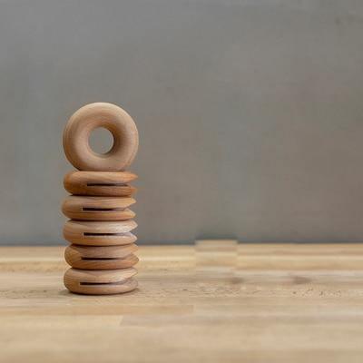 Wooden Doughnut Bag Clip 6 pcs beech wood | Sage & Sill