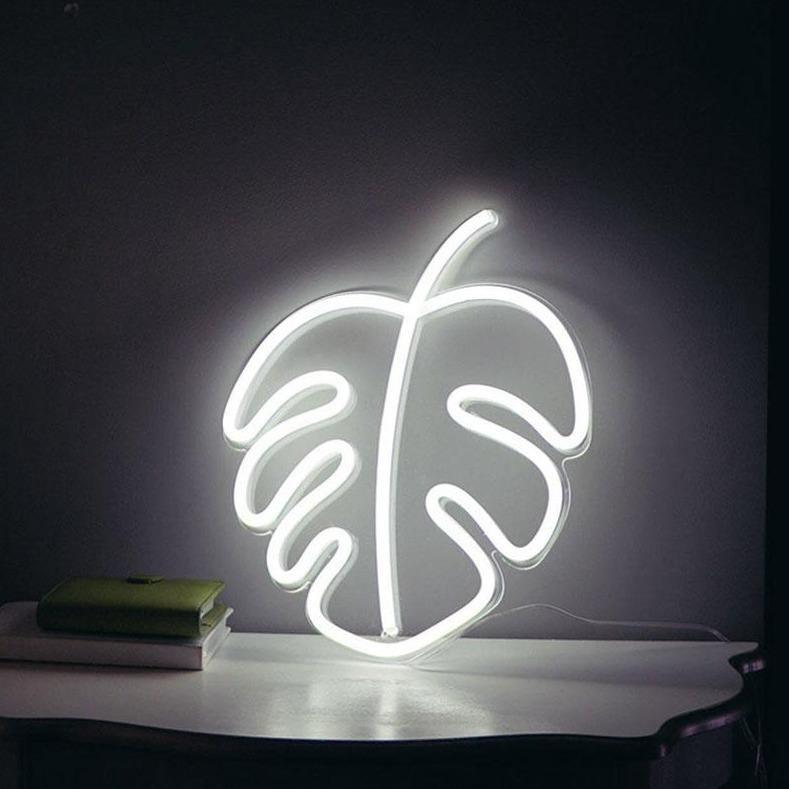 Monstera Neon Wall Art