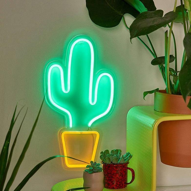 Cactus Neon Wall Art