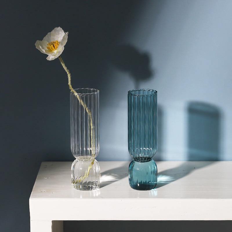 Upside Down Colored Glass Vase