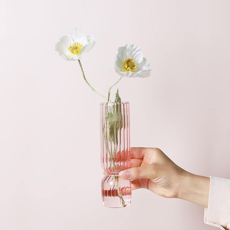 Upside Down Colored Glass Vase