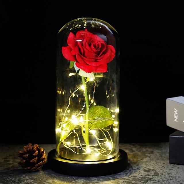 LED Eternal Flower Double Rose