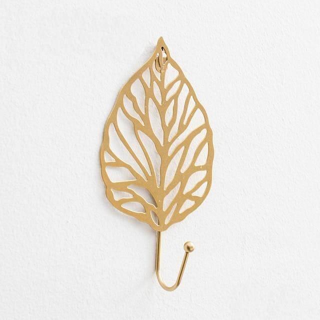 Nature's Leaves Metal Wall Hooks Gold / Alder | Sage & Sill