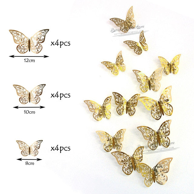 Hollow Butterfly Wall Sticker DIY Home Decoration