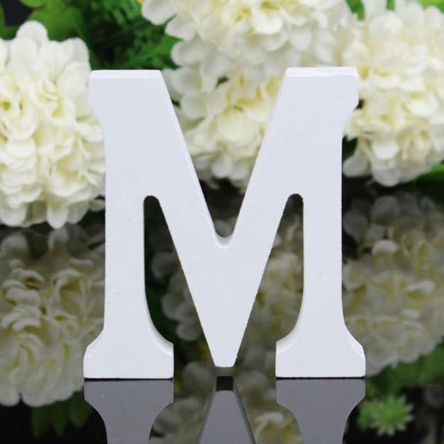 White Freestanding Mountable Wooden Alphabet Letter M | Sage & Sill