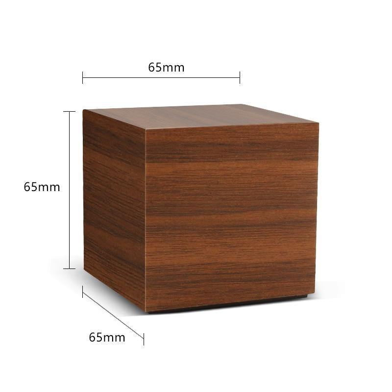 Wooden Cube LED Alarm Clock