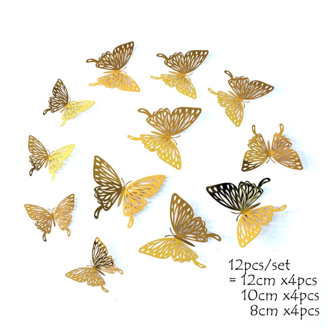 Hollow Butterfly Wall Sticker DIY Home Decoration