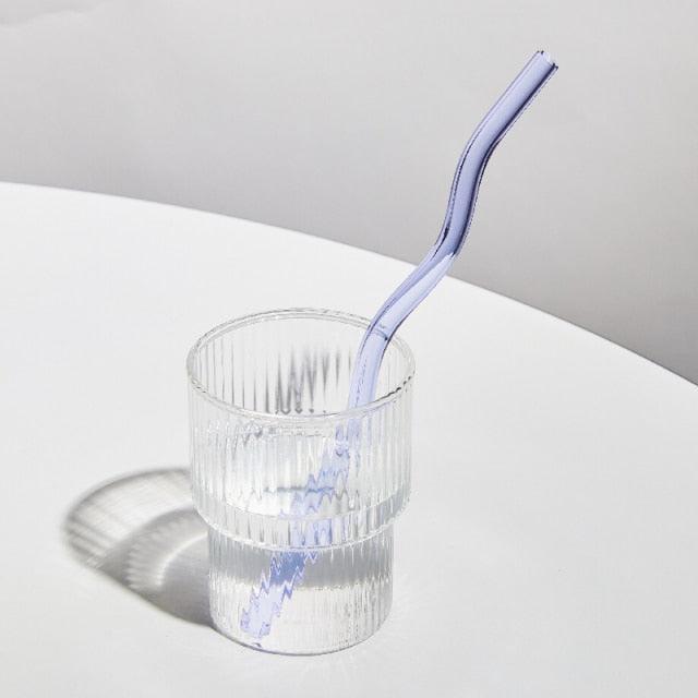 Twist Colorful Glass Straw MediumPurple / Wave | Sage & Sill