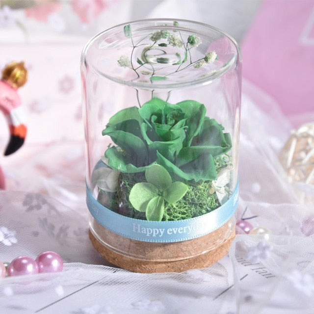 Eternal Rose Real Flower Vase