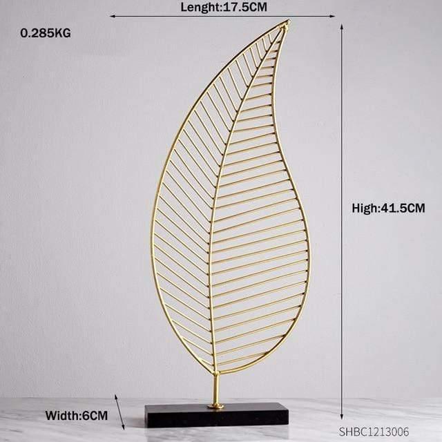 Foliage Decor Statue Figurines Palm Leaf - Large | Sage & Sill